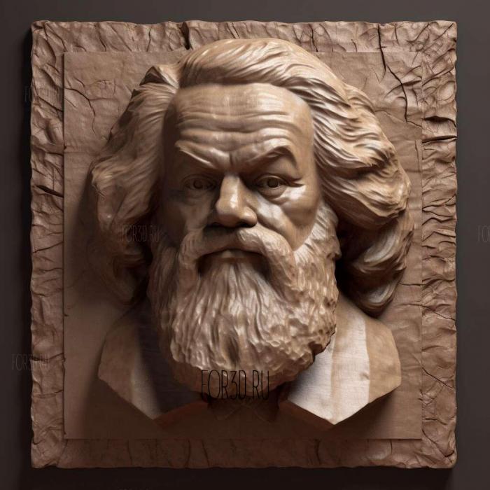 karl marx 1 stl model for CNC